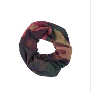 Silk Scarf Vintage Chiffon Square 40x40 Watercolor Abstract Hand Painted Light